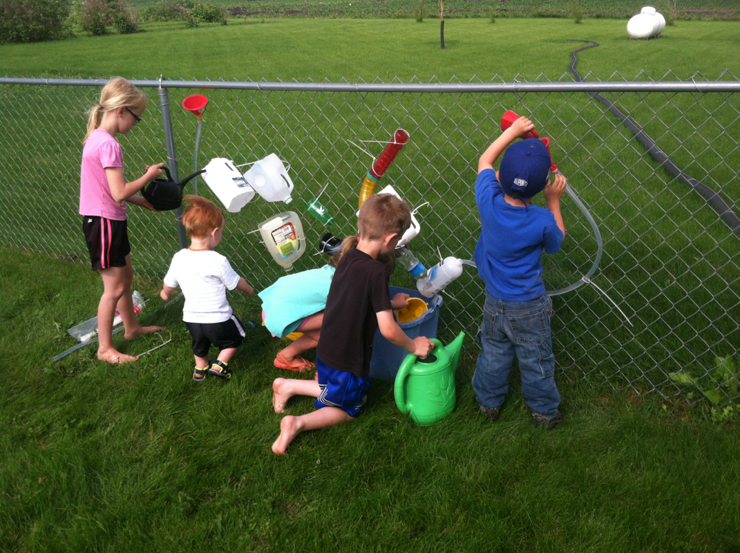 Outdoor Water Wall - Hilary's Home Daycare & Preschool