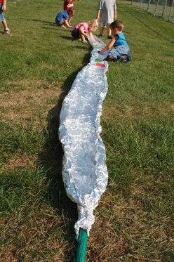 Aluminum Foil River -- Hilary's Home Daycare & Preschool