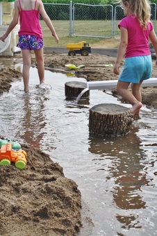 Sandbox River! - Hilary's Home Daycare & Preschool