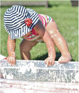 Hilary's Home Daycare & Preschool - Fun with Cornstarch & water